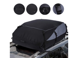 Bolsa grande para transporte de carga no teto de carro, preta/cinza, tamanho P. Informações.
