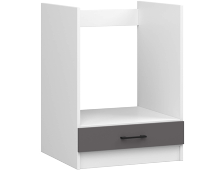 Armario De Cocina Para Horno S60 Oliwia Blanco 60 Cm 1 Puerta Frente En Color Gris Grafito 60x55x82 Cm Akord Furniture Factory