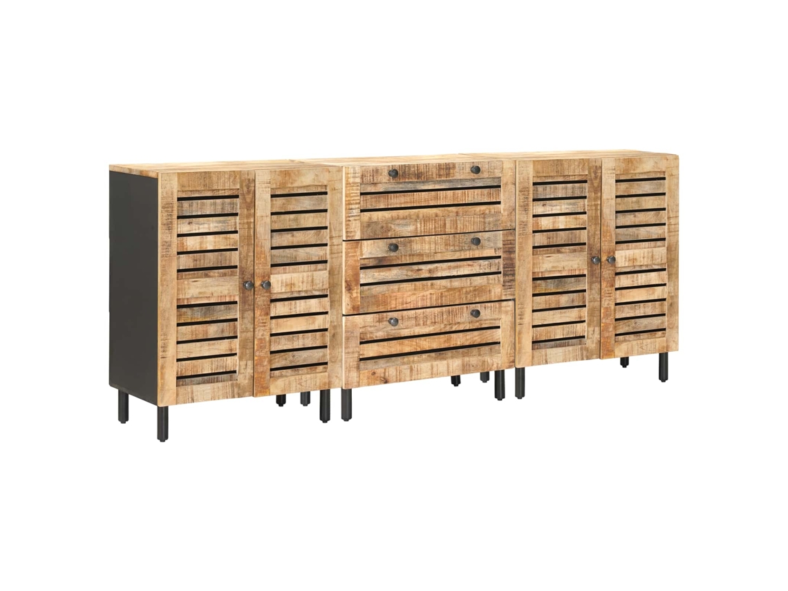 Maison Exclusive - Gabinetes De Armazenamento 3 Unid. 180 X 33 X 75 Cm Natural