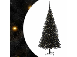 Conjunto 1 Árvore De Natal Vidaxl Preto Pvc (180 Cm)