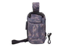Bolsa para câmera em lona impermeável de alta densidade 2026 com cadeado de combinação e alça larga para viagens, camuflada.