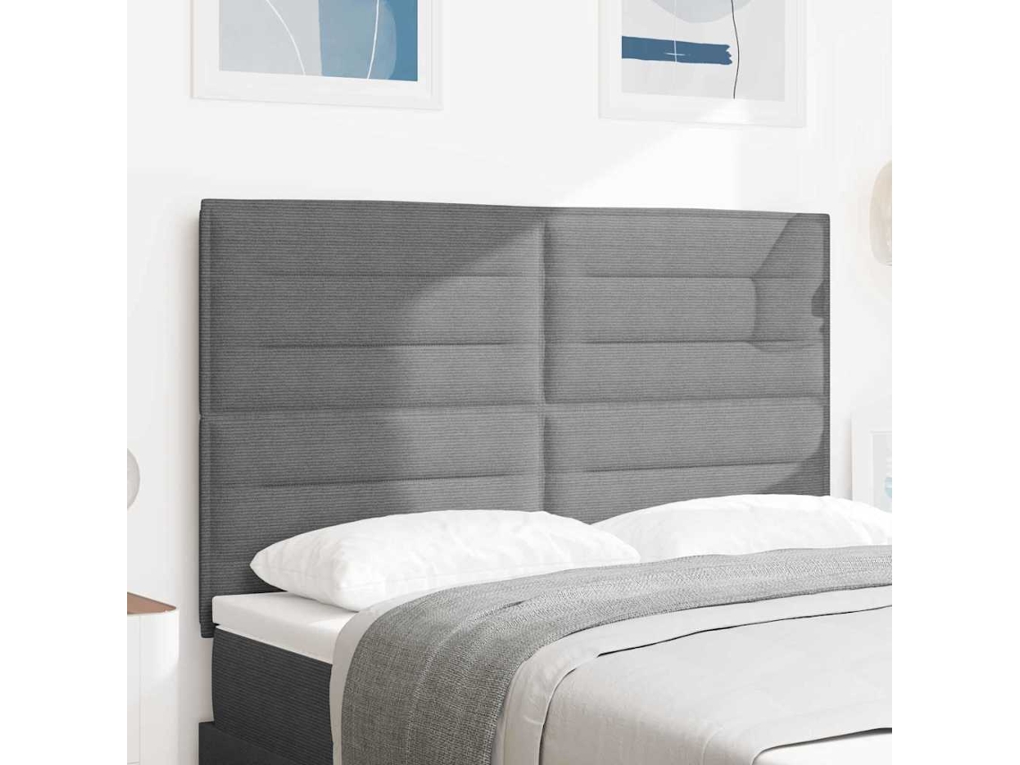 Vidaxl Cabeceira Cinzento-claro 160 Cm Tecido De Veludo Cotele