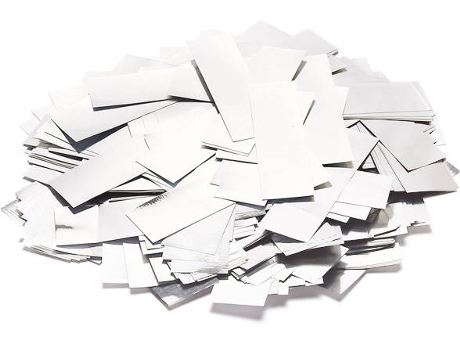 Confetti TCM FX 55x18 mm, Branco, Prateado, 1kg