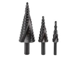 Set De 3 Brocas De Escada Espiral Hss 4-32mm Para Perfurar Metal, Alumínio E Madeira