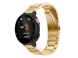 Pulseira Universal, Compatível Com Smartwatch Garmin Forerunner 220/ 230/ 235/ 630/ 620/ 735, Cor Dourada, Três Pulseiras De Aço