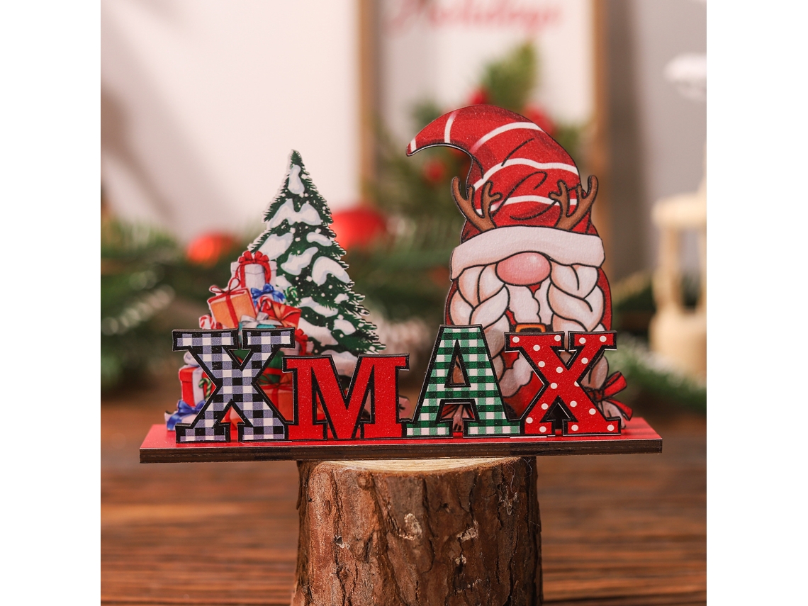 Tridimensional Carta de Papai Noel Enfeite de Madeira/Ornamento de Madeira Diy Forestman NANA