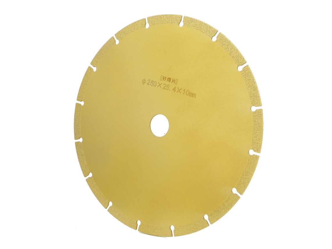 Disco de serra circular diamantado, disco de solda e esmerilhamento, disco segmentado 250x25,4x10mm