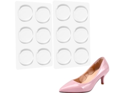 Adesivos De Calcanhar Levemente Transparentes, 6 Pares, Almofadas De Calcanhar Pu Antiderrapantes E Antidesgaste, Design