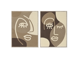 Pintura HOME ESPRIT Abstrato 53x4,3x73 cm 2 Unidades