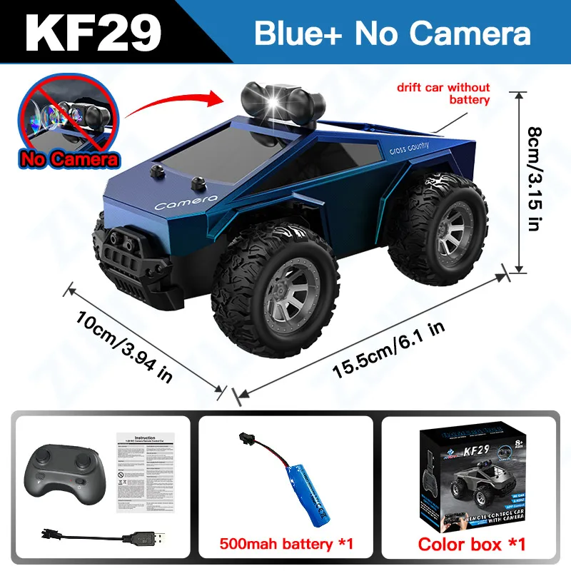 (azul) Carrinho De Brinquedo Com Controle Remoto, Luzes Led Controláveis, 2.4g, Presente Para Crianças.