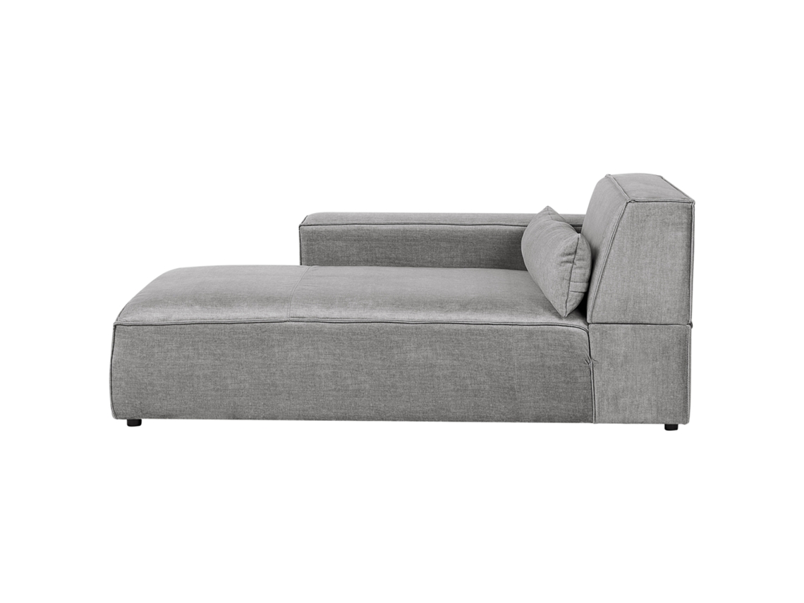 Chaise longue versão à direita BELIANI Hellnar de Poliéster Cinzento 102x176x70