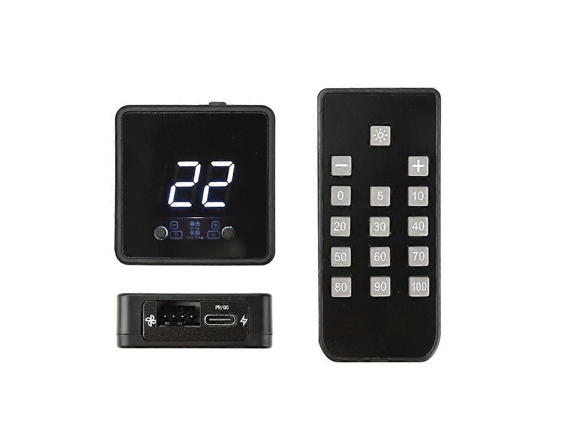 Comando À Distância Para 4-wire Ventoinha Pwm Speed Digital Display Type-c 24v 12v 5v Pd Qc Fast Charging