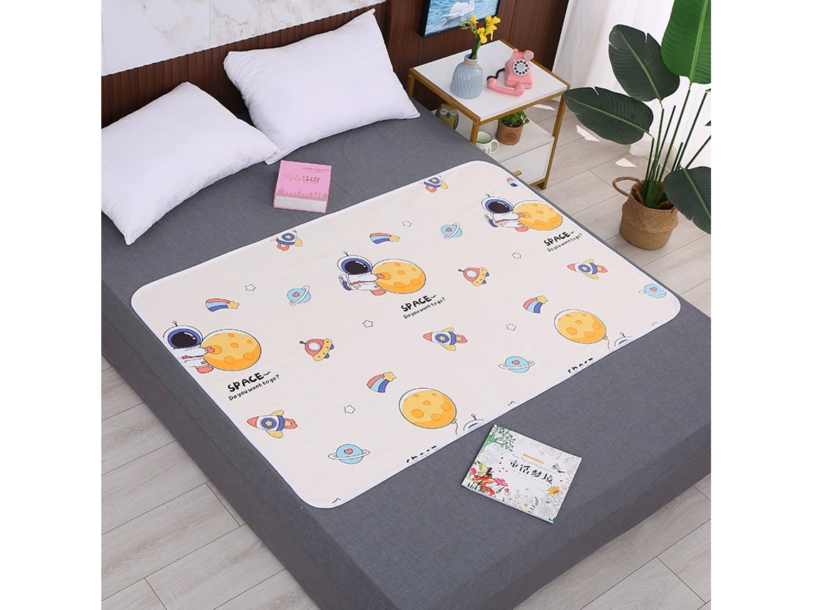 Colchão Impermeável Para Crianças 60 * 80cm - Astronauta Lua