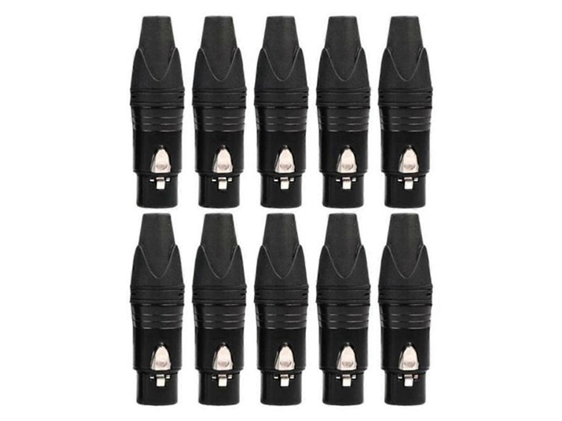 Lurelia Adaptador Xlr Macho/fêmea 3 Pinos, Áudio Para Microfones, Mixer, Amplificador E Colunas Ativas