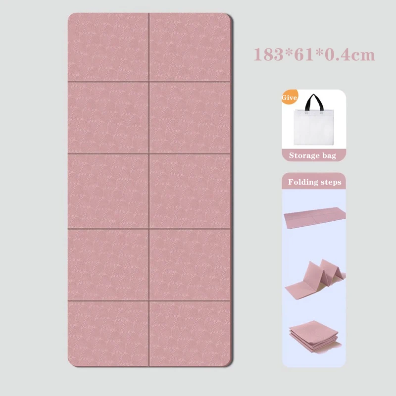 Tapete De Ioga (rosa), Ecológico, Ideal Para Viagens, Exercícios E Esportes, Dupla Face Antiderrapante.