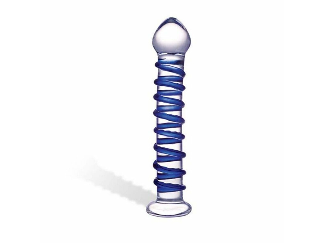 Dildo De Vidro Blue Spiral Glas 63392