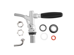 Torneira de Cerveja MARCA ajustável, cromada, inox, rosca G5/8