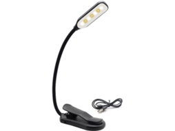 Mini Luminária De Leitura Recarregável Com 7 Leds, 3 Níveis De Intensidade Branco Quente E Frio Flexível, Fácil De