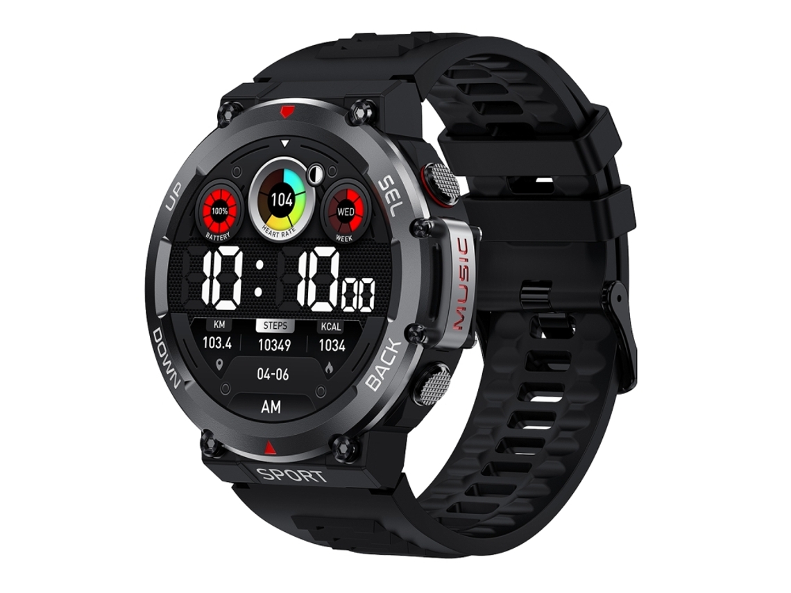 (preto) Smartwatch Com Tela Redonda Tft De 1,39 Polegadas E Suporte Para Chamadas Bluetooth