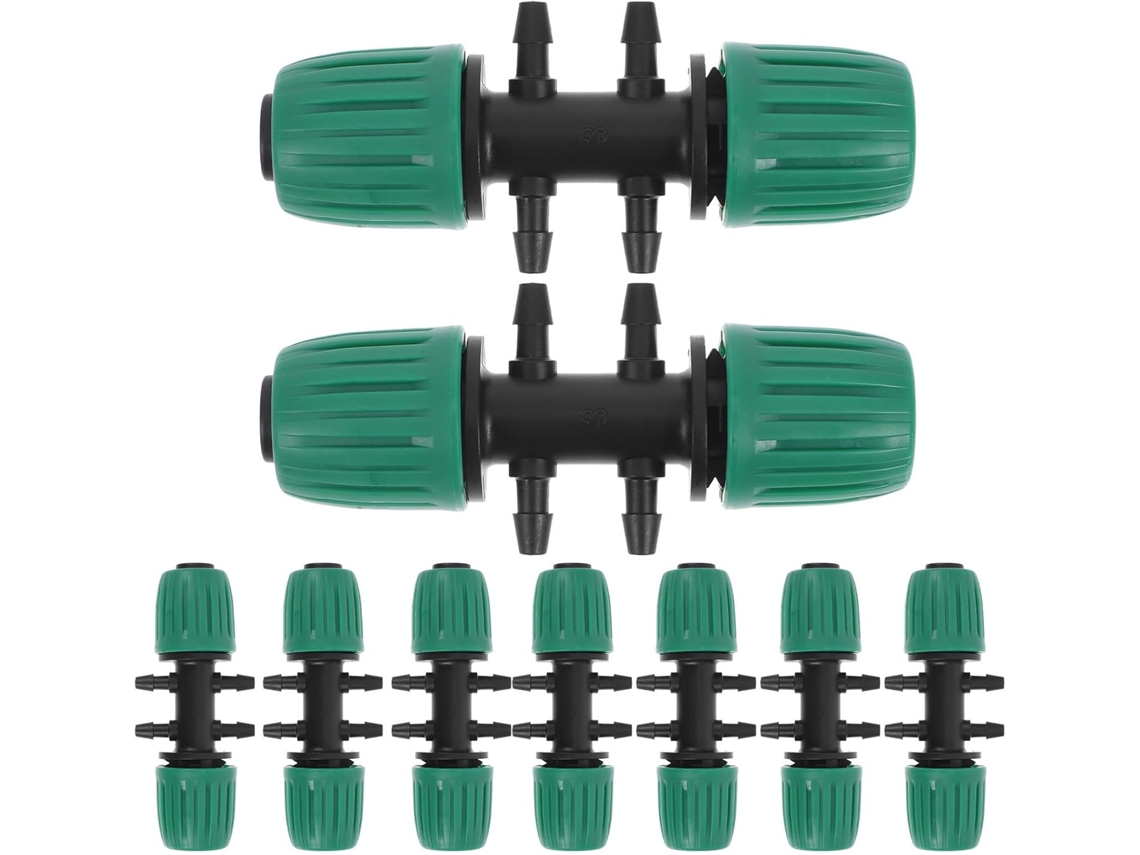 Conjunto De 10 Conexões Para Mangueiras Irrigação 13 Mm/4 Mm Diâmetro