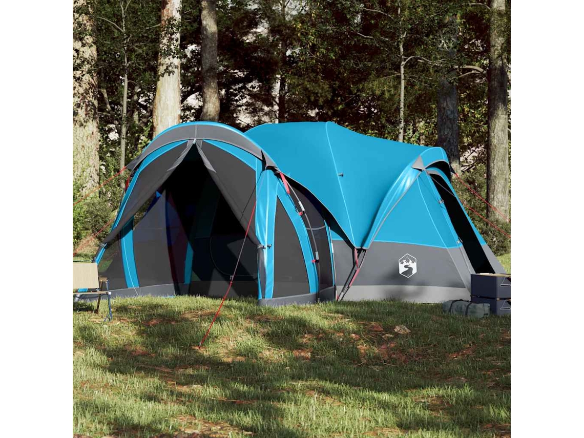 Vidaxl Tenda Familiar Tipi Para 8 Pessoas Impermeável Azul