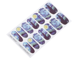 Adesivos De Pvc Para Unhas Com Estampa De Estrelas, Perfeitos Para Uma Nail Art Misteriosa.