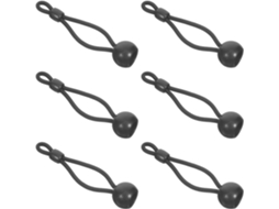 Conjunto De 6 Peças Acessórios Para Cortinas À Prova Vento Com Mola Elástica E Bola Fixação, Em Plástico E Nylon