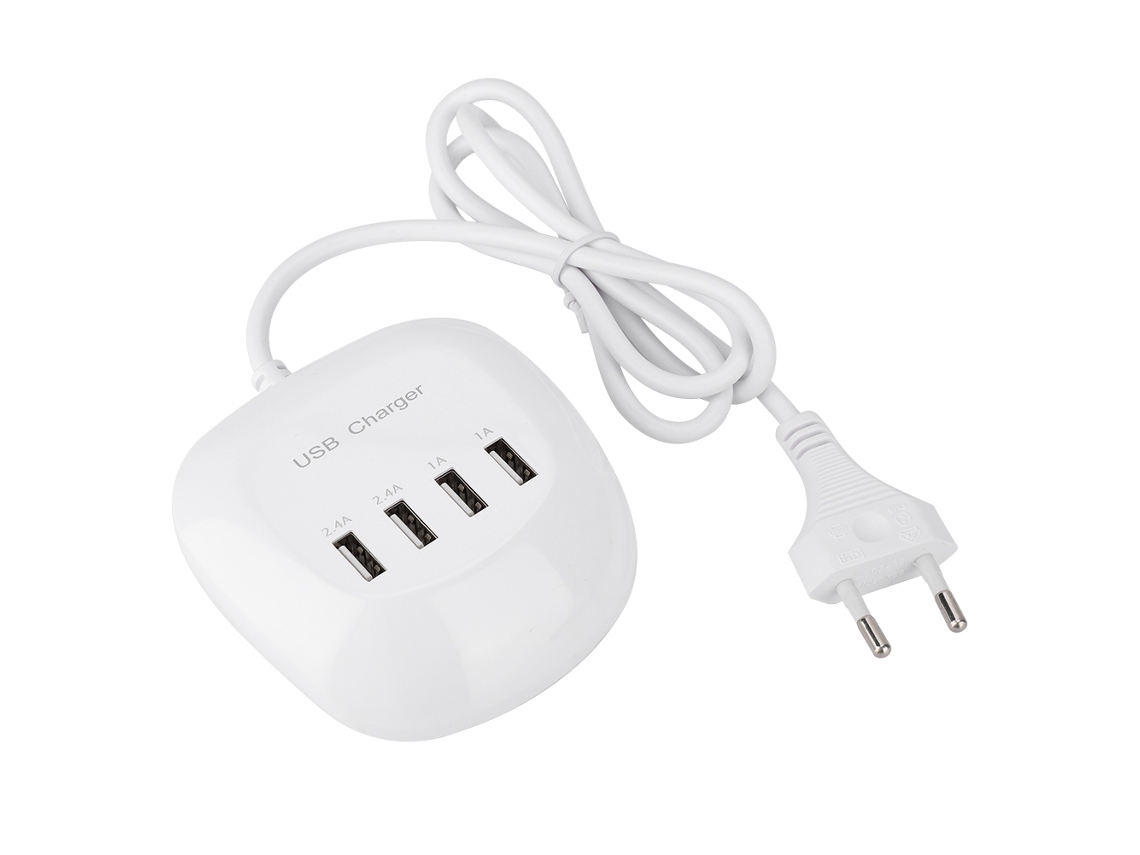 Carregador Usb De Múltiplas Portas (4 Portas De Saída, Carregamento Rápido)