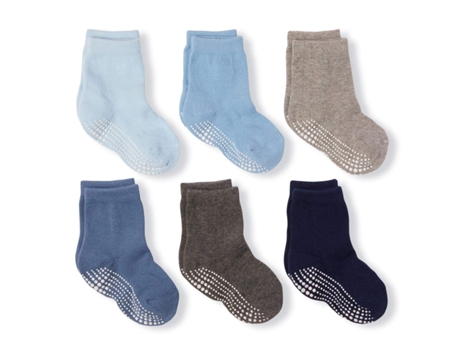 Meias Antiderrapantes La Active 6 Pares De Meias Desportivas Com Aderência Para Menino Dos 8 Aos 10 Anos