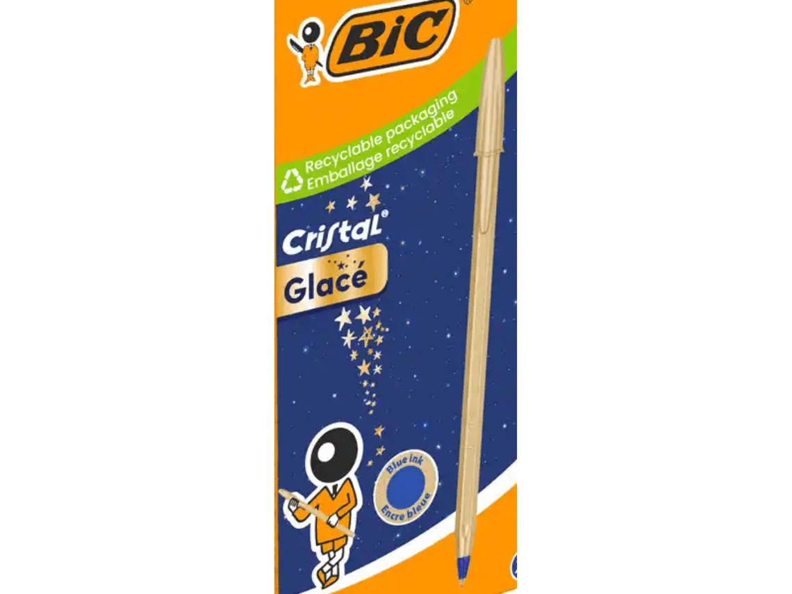 Esferográfica Bic Cristal Glace Dourada 1mm (1 Unidade)
