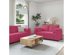 Vidaxl Conjunto De Sofá De 3 Peças Com Almofadas Em Veludo Vermelho Vinho