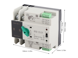 Laxiscreed Comutador Automático De Energia Para Duas Fontes, Troca Rápida Ac 230v