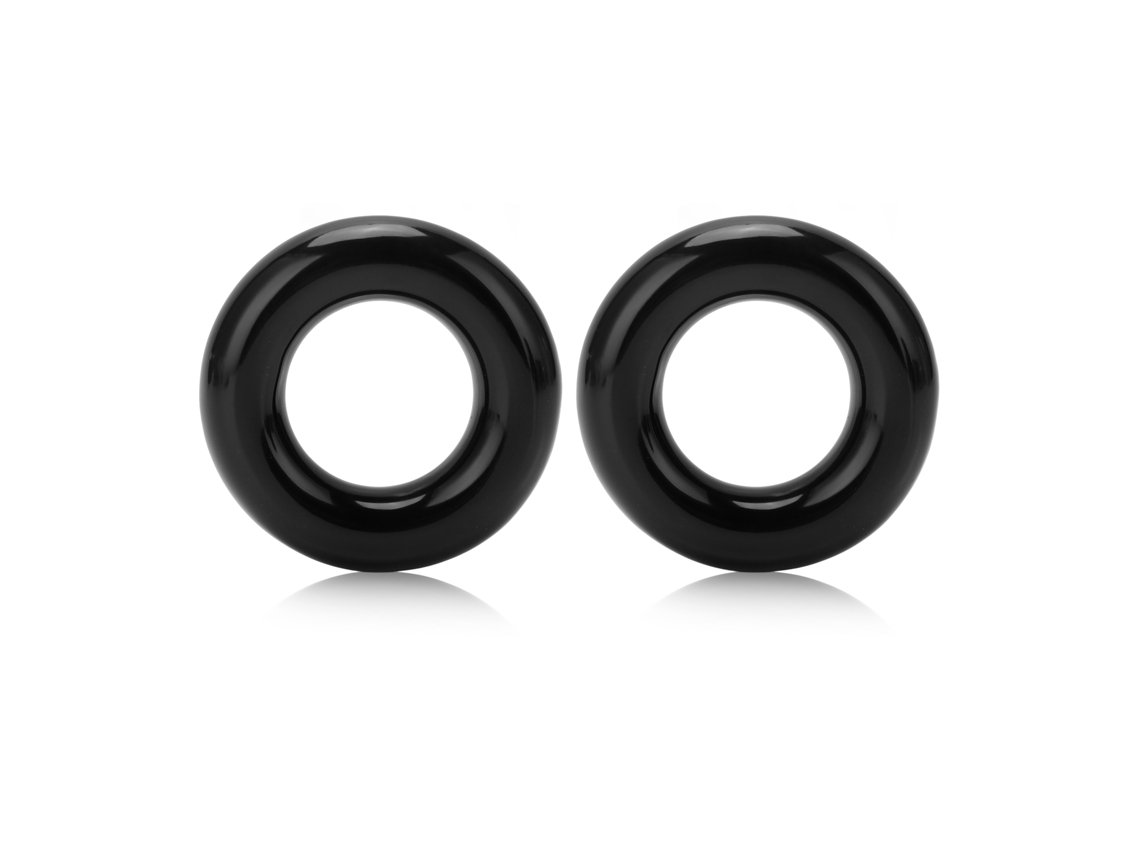 2 Anéis De Pesagem Para Golfe Doughnut Glossy Para Treinamento De Swing E Aquecimento Preto