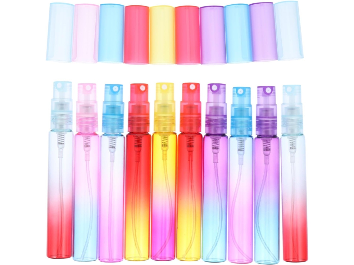 Conjunto De 10 Frascos De Vidro Para Perfume Com Spray