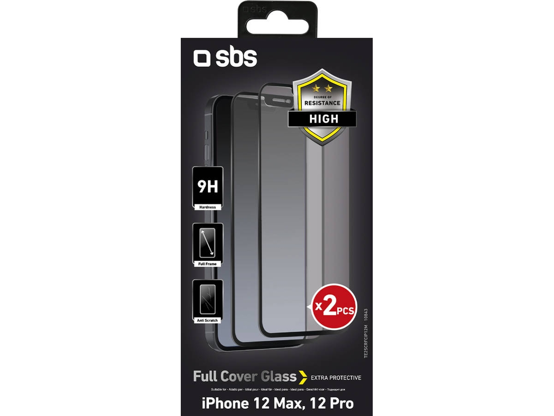 Película iPhone 12/ Pro SBS Full Cover 2 unidades