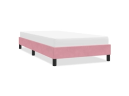 Vidaxl Estrutura De Cama Sem Colchão 90x210 Cm Veludo Rosa