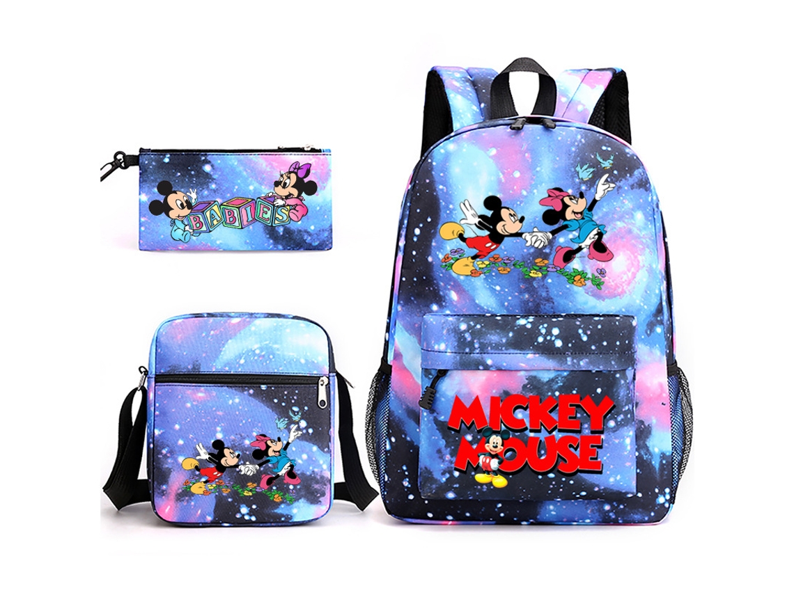 KOHREE Conjunto de Três Peças de Mochila de Estudante Do Mickey Mouse