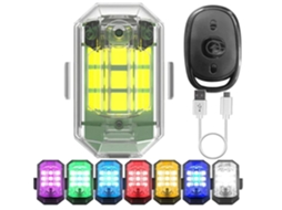 Luz Estroboscópica Led De Alto Brilho, Protetor De Luz Estroboscópica Led Multiuso 7 Cores Mini Iluminação Recarregável Usb, Luzes Traseiras