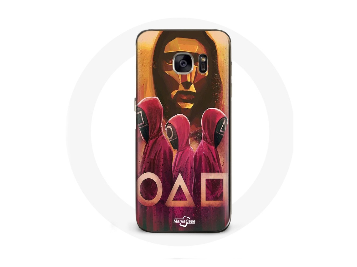Capa para Samsung Galaxy S6 Edge Squid Game máscaras Quadrado triângulo eCírculo desenho