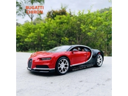(vermelho Chiron) Miniatura De Carro Bugatti Em Escala 1:24 Feita Em Metal Fundido