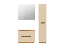 Conjunto de Mobiliário para Casa de Banho VICCO 5 Peças com Lavatório e Espelho (100 cm)