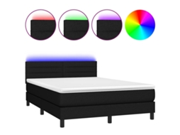 Box Spring Bed, Box Spring Beds Vidaxl Preto Tecido (140 X 200 Cm)
