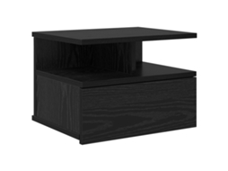 Conjunto 1 Criado-mudo Flutuante Vidaxl Preto Derivados De Madeira (40 X 31 X 28 Cm)