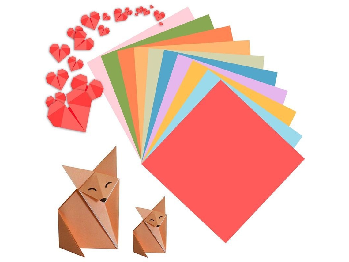 2026 papel de Origami Cuadrado Artesanal 10 Cores 100 Folhas 15cm de Duas Faces para Artesanato Crianças Adultos