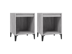 Mesas de Cabeceira 2 Pcs 40x35x50 Cm Cinzento Sonoma MAISON EXCLUSIVE