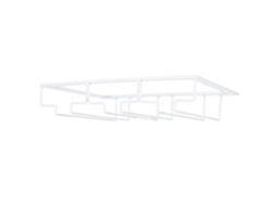 Suporte para Taças de Vinho Sob Armário Metal 30x22.5cm Branco