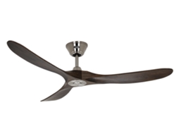 Ventilador de Techo CASAFAN 315215 Eco Genuino 152Cm Madera Maciza Nogal/Cromo Satinado