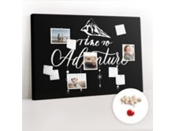 Painel De Cortiça Para Parede Citação De Viagem Para A Sala De Estar Espelharte (120x80 Cm)
