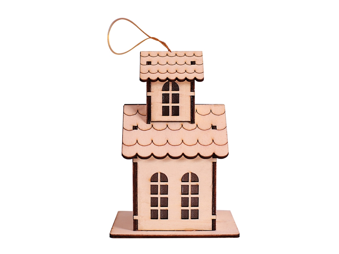 Cabana De Madeira Luminosa Decoração Natal