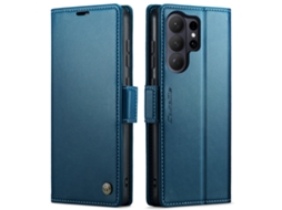 Capa De Couro Antifurto Para Celularazul - Iphone 15 Pro